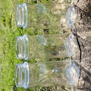 Clear glass jars (3)
